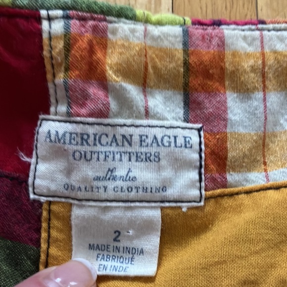 Y2K Preppy patchwork plaid bubble hem skirt! Vintage American Eagle 2/4 - Picture 10 of 11